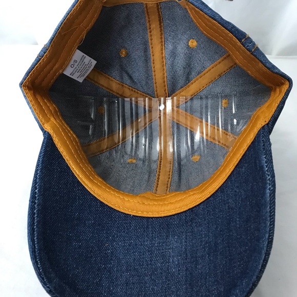 Denim Cap with Crystal Accents - Picture 4 of 6